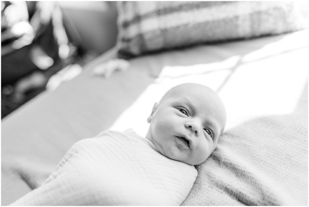 Black and White Baby Portrait